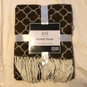 Knitted throw/blanket